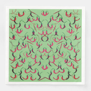Serviette En Papier Motif Chili Peppers