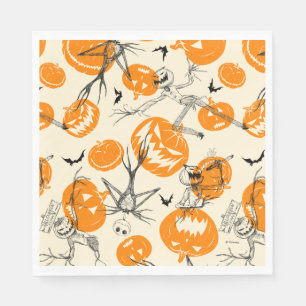 Serviette En Papier Motif Citrouille du roi Halloween