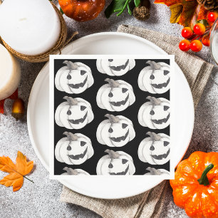 Serviette En Papier Motif Citrouille éffrayant   Bonne Halloween