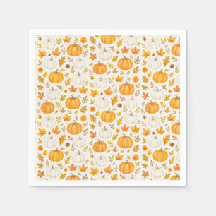 Serviette En Papier Motif Citrouille mignon   Thanksgiving