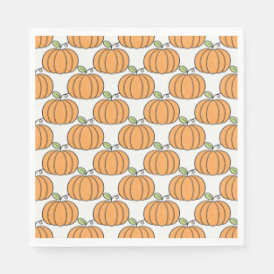 Serviette En Papier Motif Citrouille Mignonne Halloween Effrayant