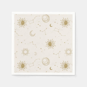 Serviette En Papier Motif Constellation de style vintage