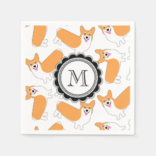 Serviette En Papier Motif Cute Corgi