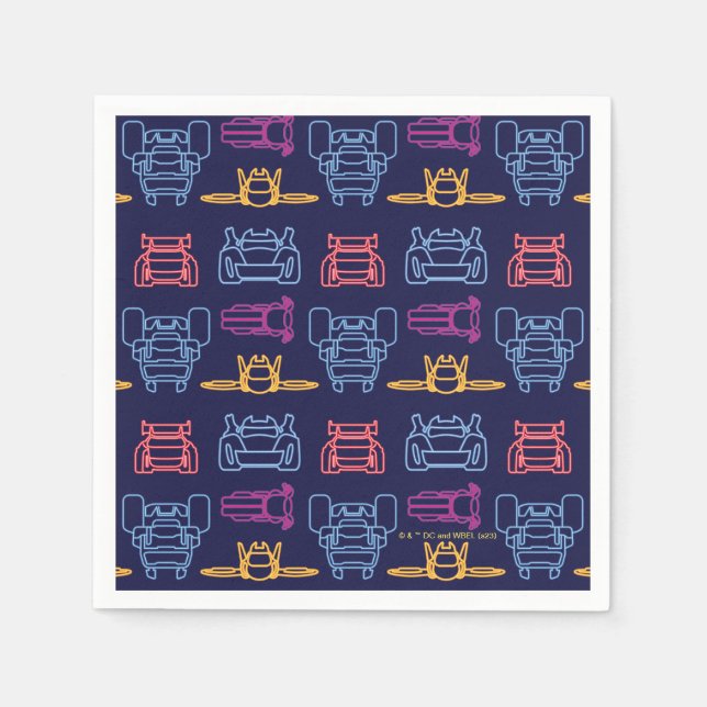 Serviette En Papier Motif d'arrière-plan Batwheel™ Neon (Devant)