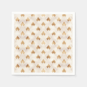 Serviette En Papier Motif d'art déco d'or
