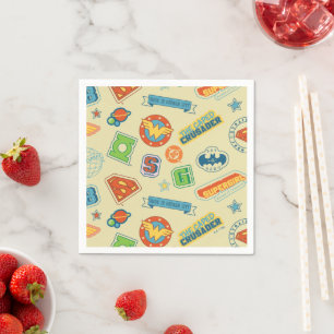 Serviette En Papier Motif de badge de super-héros de la Ligue de justi