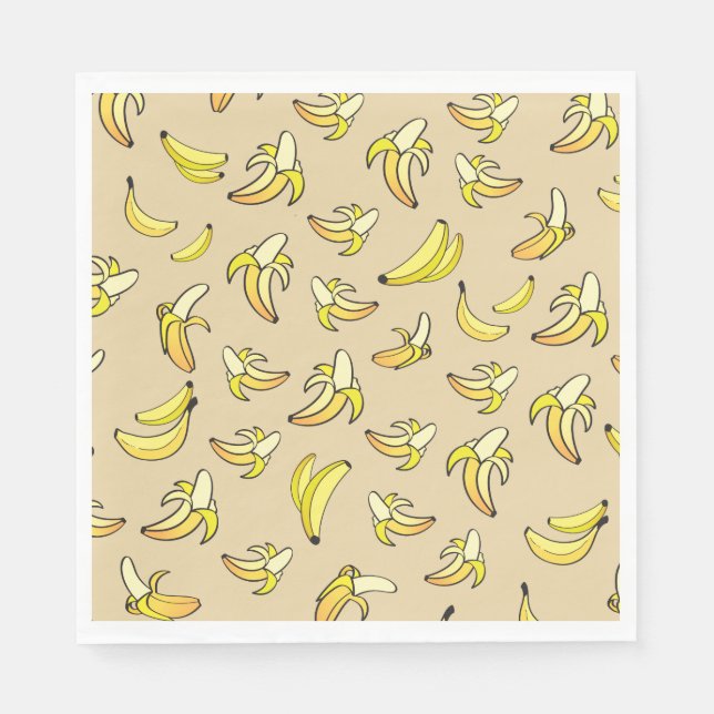 Serviette En Papier Motif de banane (Devant)