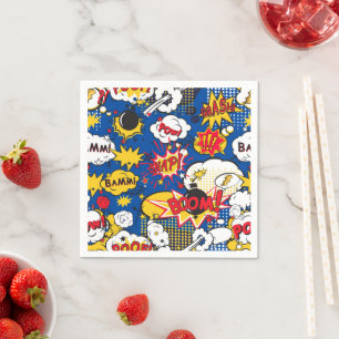 Serviette En Papier Motif de bande dessinée mignon