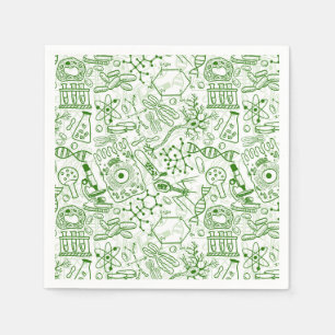 Serviette En Papier Motif de biologie verte