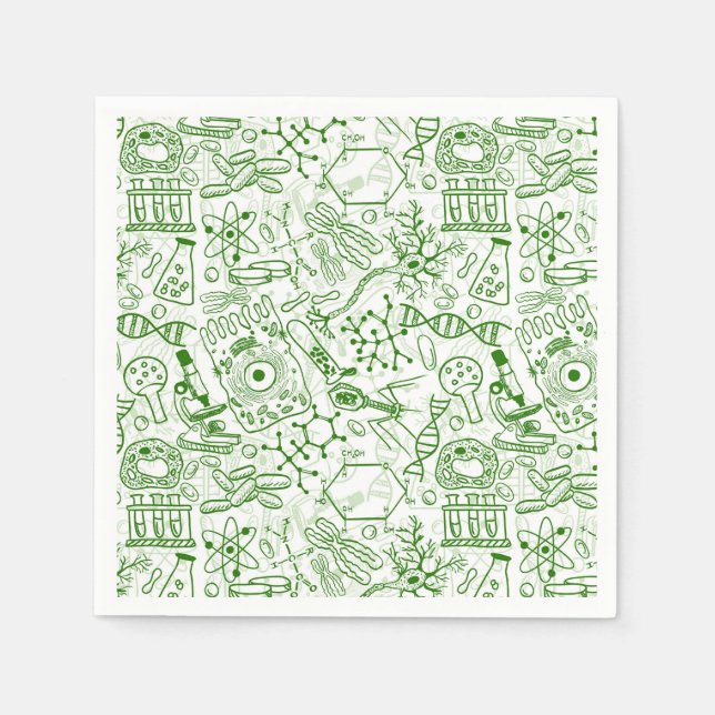 Serviette En Papier Motif de biologie verte (Devant)