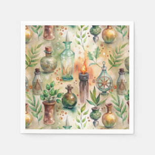 Serviette En Papier Motif de bouteilles appothécaires vintages (5)