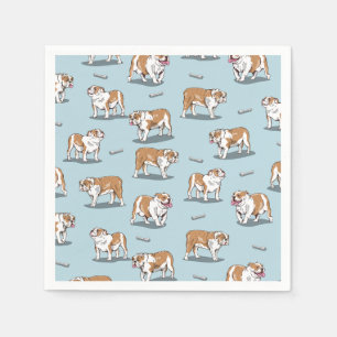 Serviette En Papier Motif de bulldog anglais