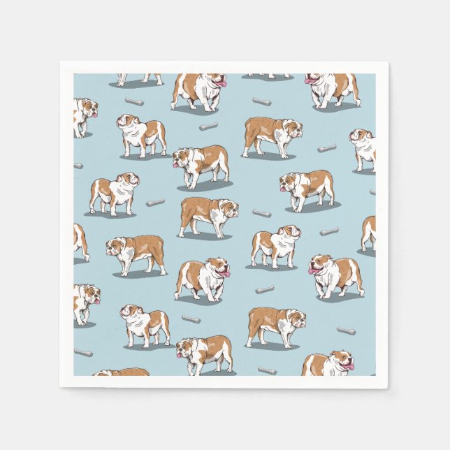 Serviette En Papier Motif de bulldog anglais (Devant)