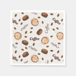 Serviette En Papier Motif de café