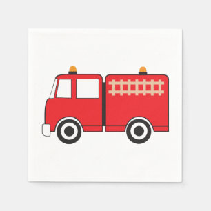Serviette En Papier Motif de camion-feu rouge