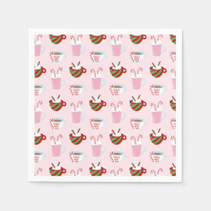 Serviette En Papier Motif de chocolat chaud de Noël