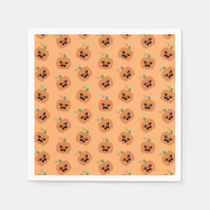 Serviette En Papier Motif de citrouilles Kawaii Halloween