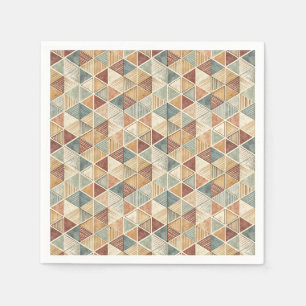 Serviette En Papier Motif de conception de triangle géométrique abstra