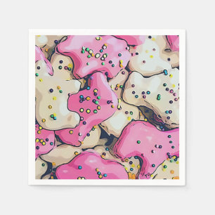 Serviette En Papier Motif de cookie animal givré