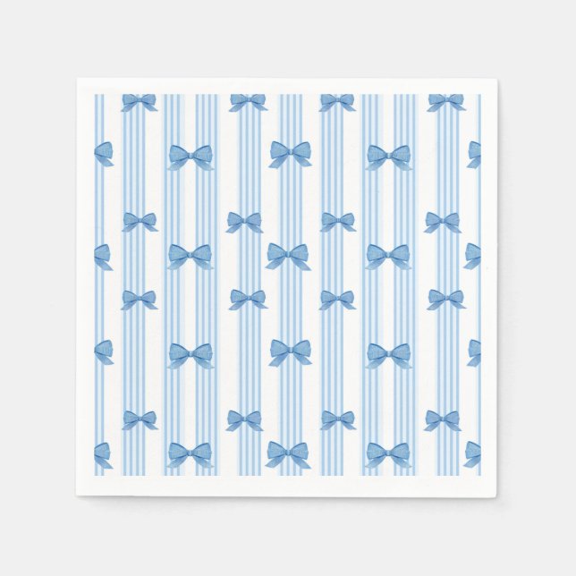 Serviette En Papier Motif de coquette à mâchoires bleues (Devant)
