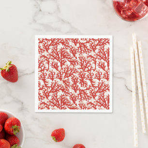 Serviette En Papier Motif de corail rouge