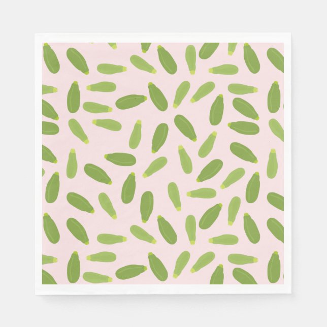 Serviette En Papier Motif de courgette d'été Zucchini Courgette (Devant)