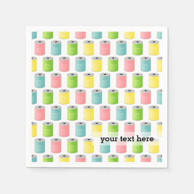 Serviette En Papier Motif de couture (Devant)