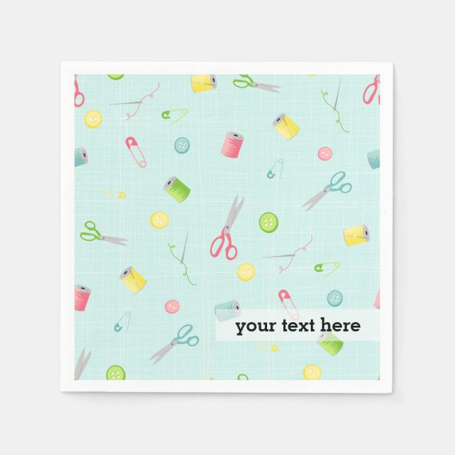 Serviette En Papier Motif de couture (Devant)