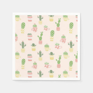 Serviette En Papier Motif de Cute Cactus