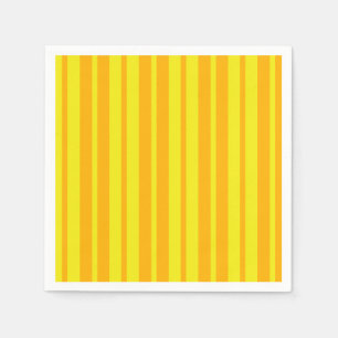 Serviette En Papier Motif de design de rayures élégantes jaunes