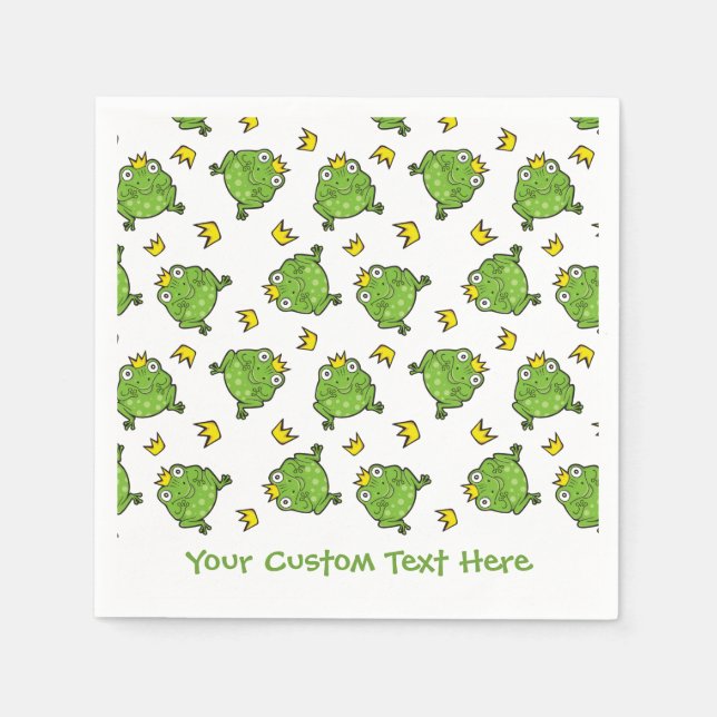 Serviette En Papier Motif de dessin de grenouille (Devant)