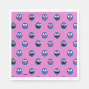 Serviette En Papier Motif de face de Grover rose