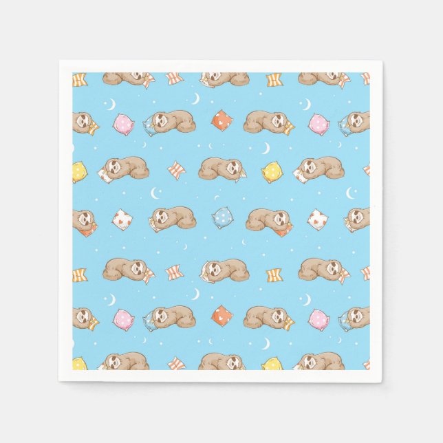 Serviette En Papier Motif de fentes de temps de sommeil (Devant)