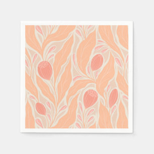 Serviette En Papier Motif de fleurs