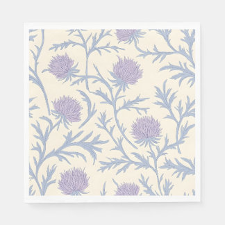 Serviette En Papier Motif de fleurs de chardon de lavande