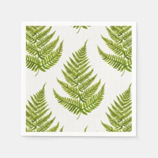 Serviette En Papier Motif de fougère aquarelle