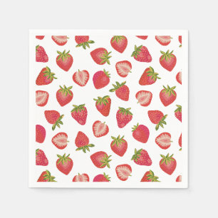 Serviette En Papier Motif de fraises rouges