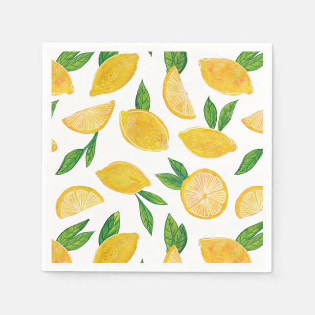 Serviette En Papier Motif de fruits Citrus Lemon (Devant)