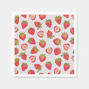 Serviette En Papier Motif de fruits de fraise d'été