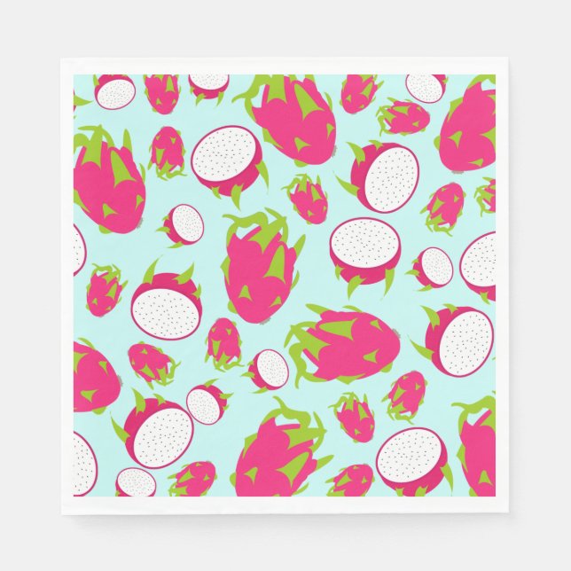 Serviette En Papier Motif de fruits dragon (Devant)