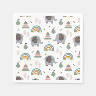 Serviette En Papier Motif de jouets pour bébé mou