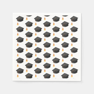 Serviette En Papier Motif de la casquette noire simple