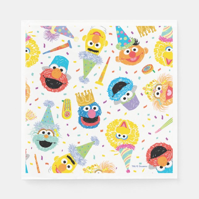 Serviette En Papier Motif de la fête des Pals sésame Crayon (Devant)