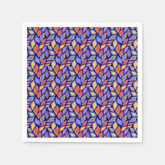 Serviette En Papier Motif de la feuille colorée Napkin
