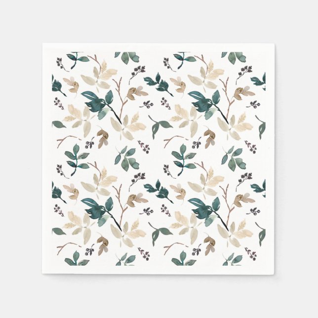 Serviette En Papier Motif de la feuille d'automne (Devant)