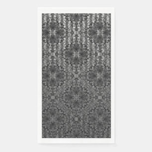 Serviette En Papier Motif de la régence hollywoodienne en gris argent