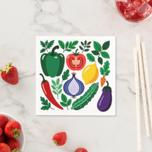 Serviette En Papier Motif de légume