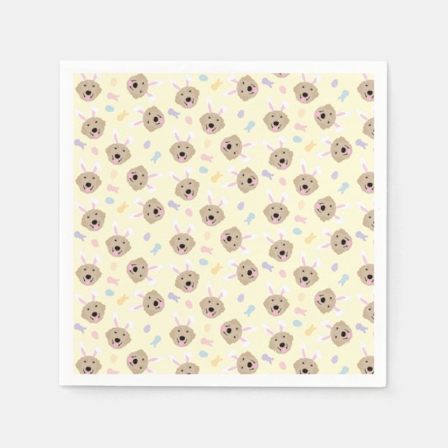 Serviette En Papier Motif de l'épreuve de Pâques Bunny (Devant)