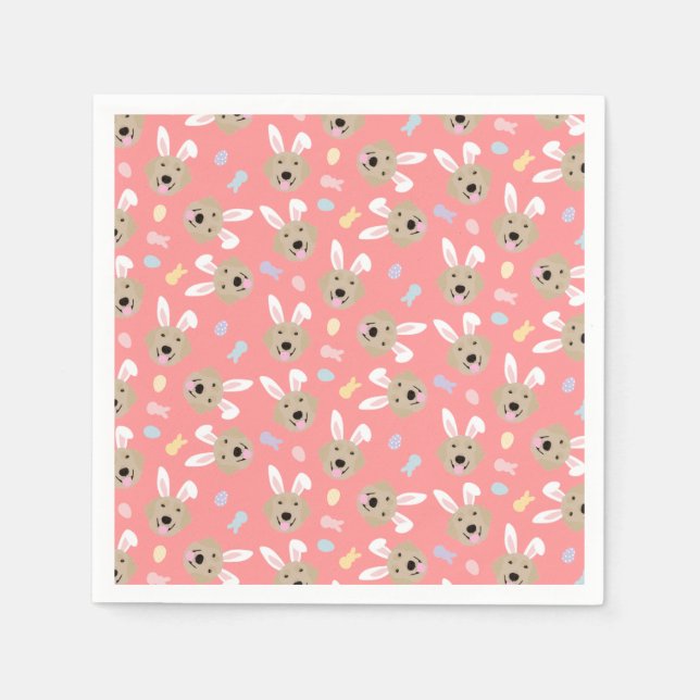 Serviette En Papier Motif de l'épreuve de Pâques Bunny (Devant)