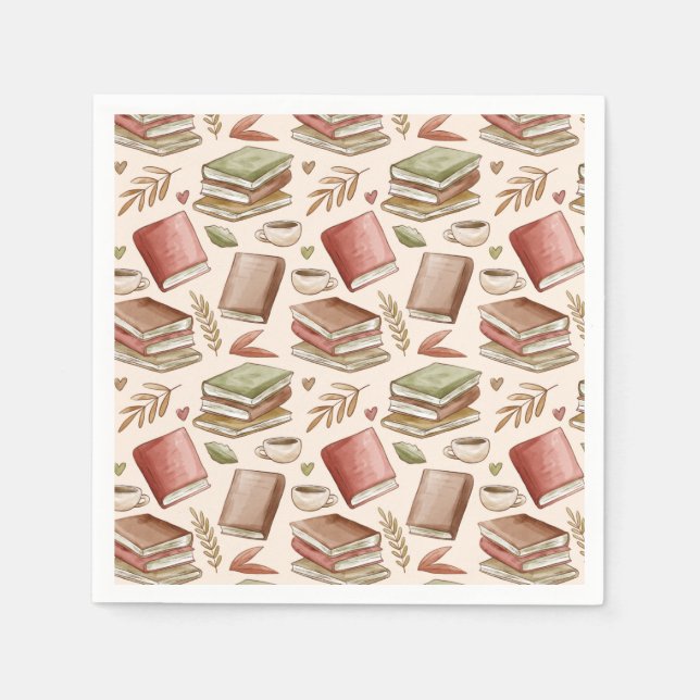Serviette En Papier Motif de livre (Devant)